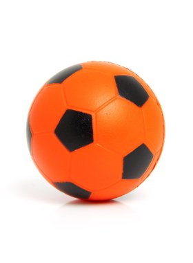 Orange soccer ball clipart