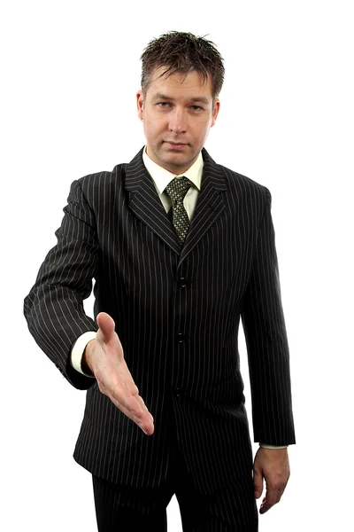 Businessman is shaking hands — Stock Photo, Image