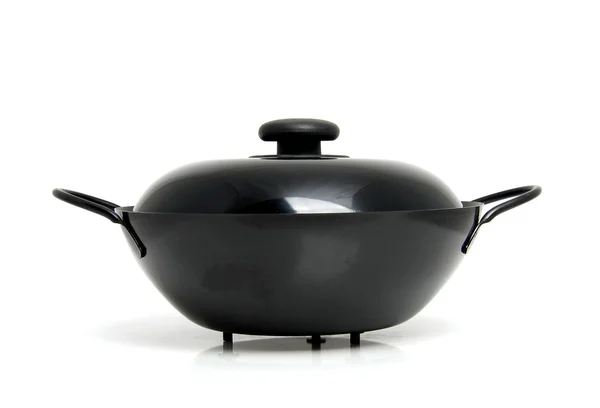 Patelni wok czarny — Zdjęcie stockowe
