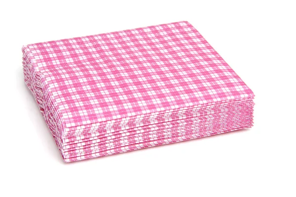 Pila di tovaglioli rosa — Foto Stock