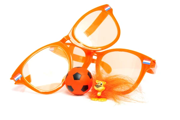 Oranžový fotbalové příslušenství — Stock fotografie