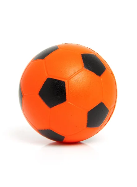 Turuncu futbol topu — Stok fotoğraf