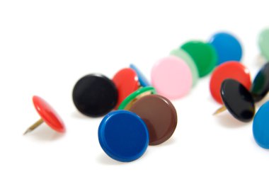 Colorful thumbtacks clipart