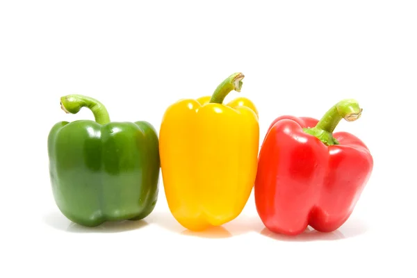 Thee colored paprika — Stock Photo, Image