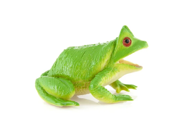 Plastová zelená žába hračka — Stock fotografie