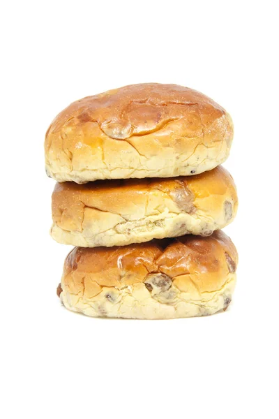 Pão de passas holandês, krentenbollen — Fotografia de Stock