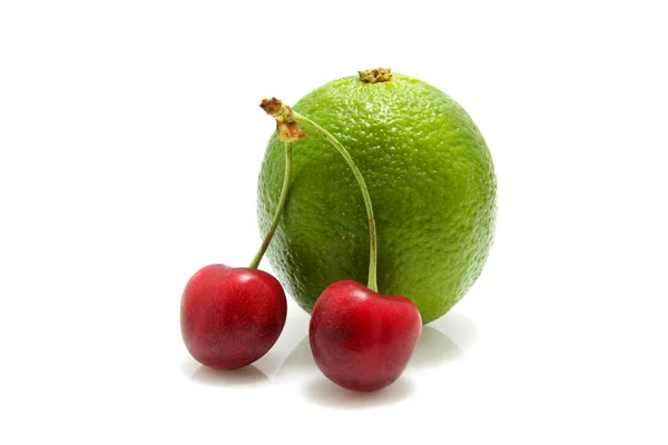 Körsbär och lime — Stockfoto