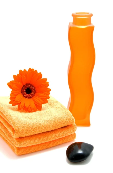 Orange spa tillbehör — Stockfoto