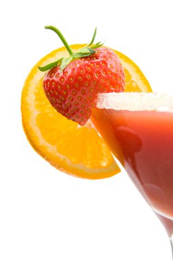 Fresh tropical strawberry cocktails clipart