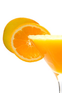 Fresh mango/orange juice clipart