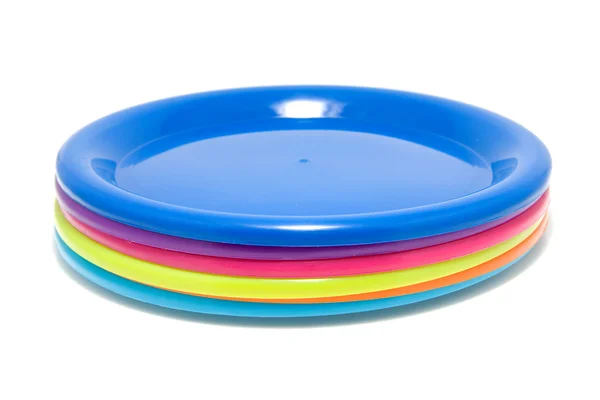 Placas plásticas coloridas — Fotografia de Stock