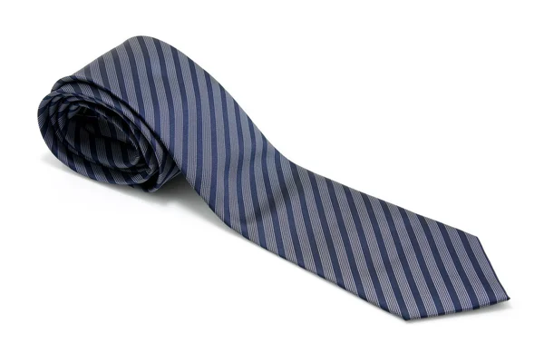 Modrá pruhovaná kravata — Stock fotografie