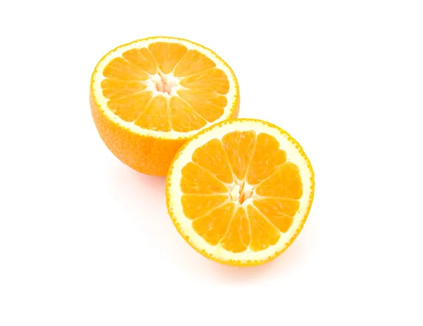 Zwei halbe Orangen — Stockfoto