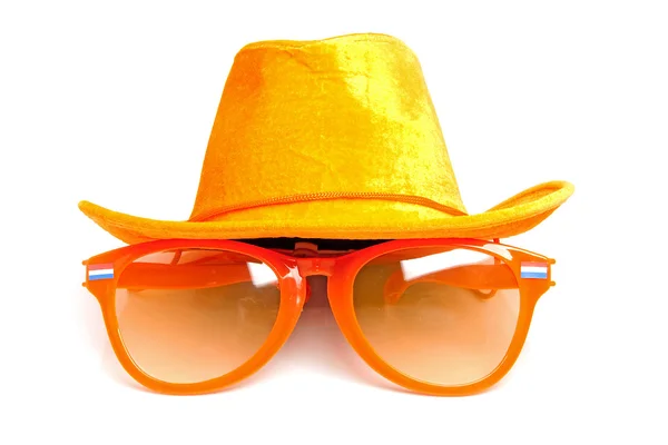 Orange accessories for Dutch soccer — Stock Photo, Image