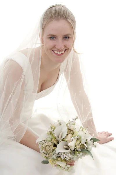 stock image Bride with bouquet