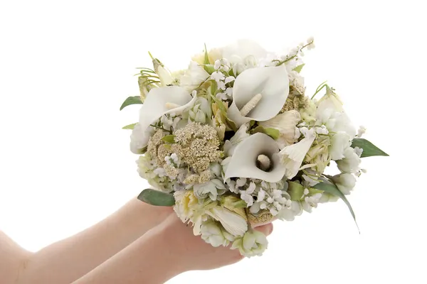 stock image Hand is holding bridal bouquet