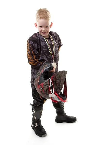モーター レースの少年 — ストック写真
