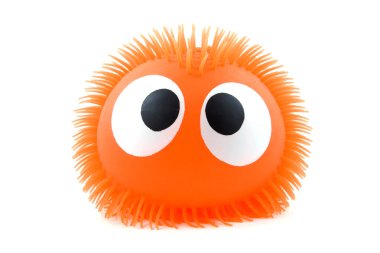 Funny orange face isolated clipart