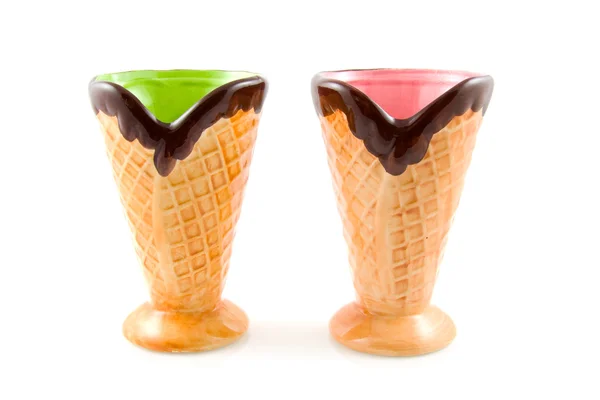 Empty colorful ice bowls — Stock Photo, Image