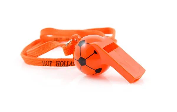 Oranžové flétna ve tvaru fotbalového míče — Stock fotografie