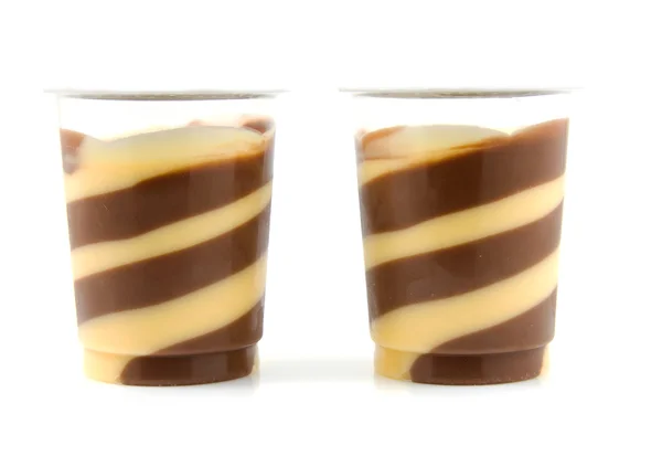 Twee chocoladedessert vanille — Stockfoto