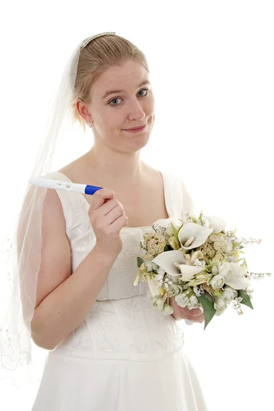 Беременная невеста — стоковое фото
