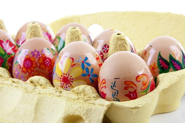 Decorated chicken eggs — Stock Photo, Image