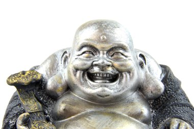 Buddha statue in closeup clipart