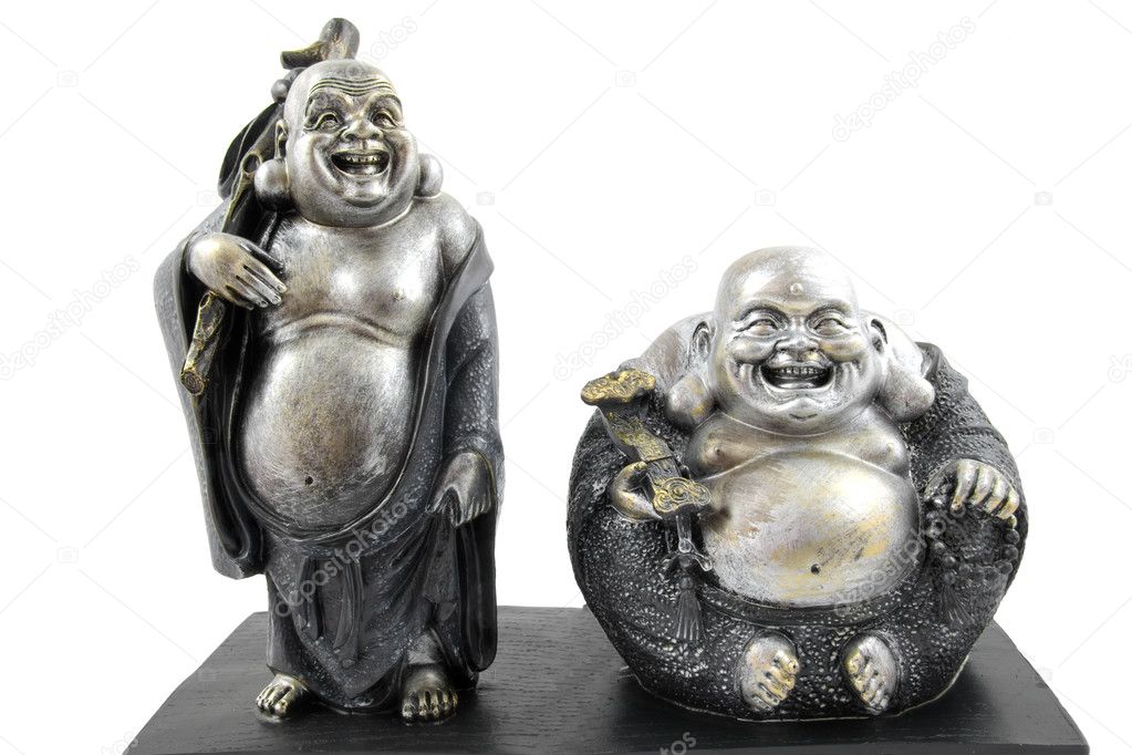 Two Buddha statues