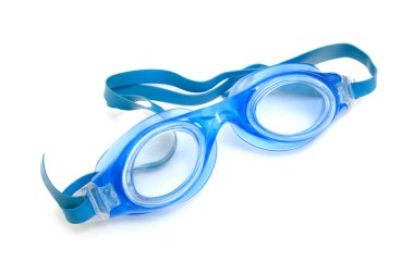 Mavi dalış gözlüğü