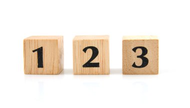 Wooden blocks with numbers clipart