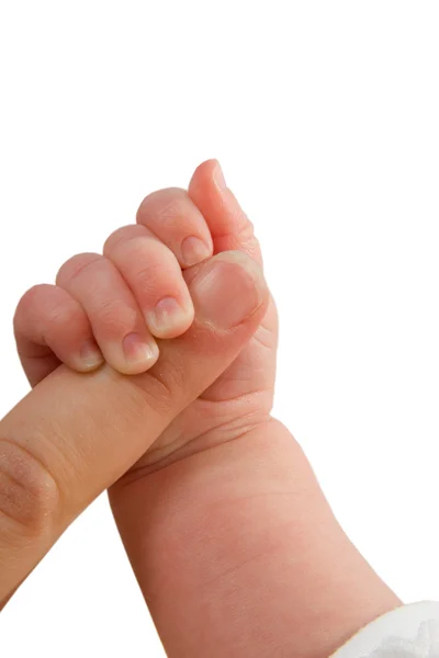 Mother is holding baby's hand — Stock Photo, Image