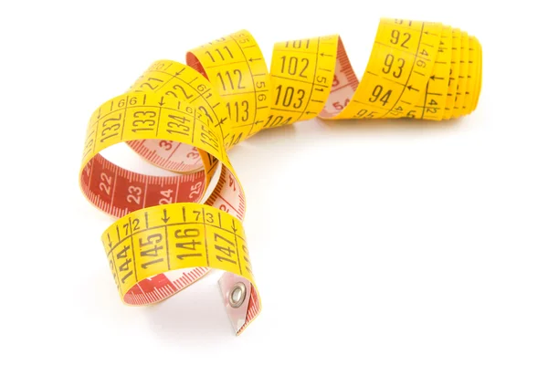 Yellow measure tape — Stock Photo, Image