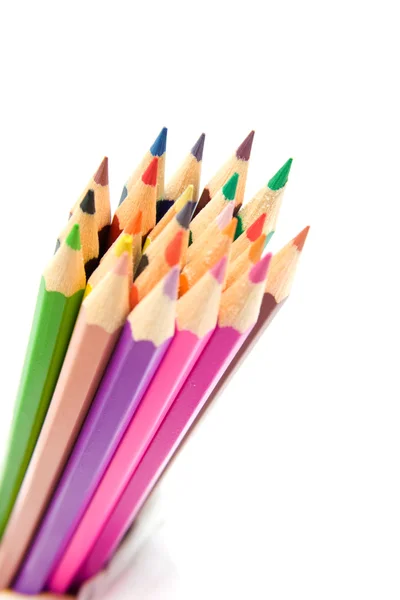 Χρωματιστά μολύβια σε closeup — Φωτογραφία Αρχείου