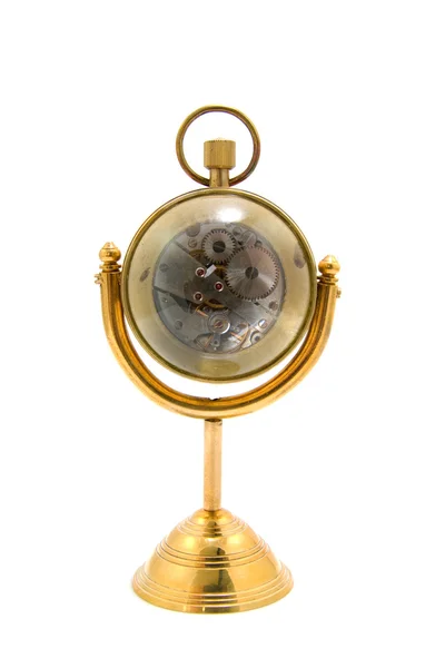 Reloj de trabajo de cobre reloj de aspecto antiguo — Foto de Stock