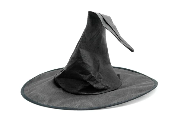 Chapéu de bruxa tecido preto — Fotografia de Stock