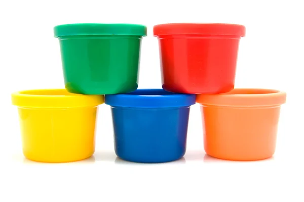 Pots empilés colorés — Photo