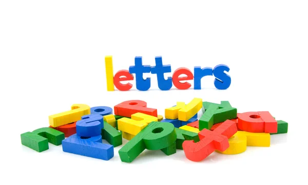 Muitas letras coloridas — Fotografia de Stock