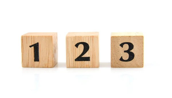 Wooden blocks with numbers — Stock Photo, Image