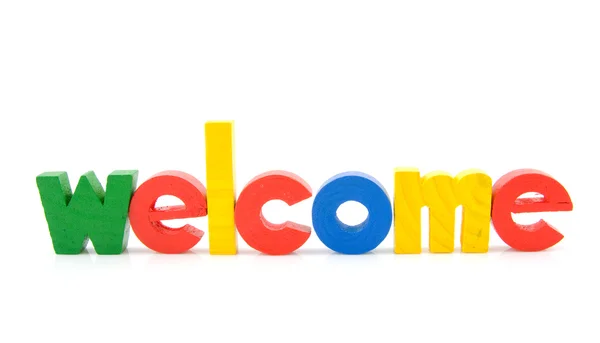 Letters with the word welcome — Stock Photo, Image
