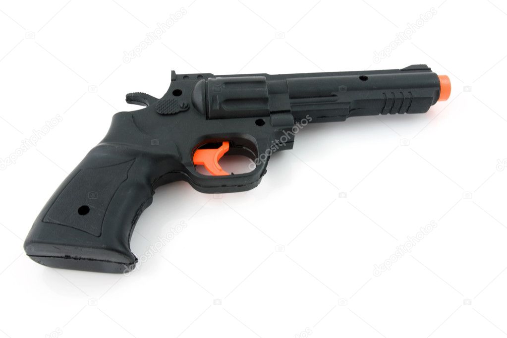 Plastic black play gun