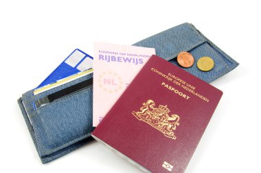 Wallet and Dutch documents clipart