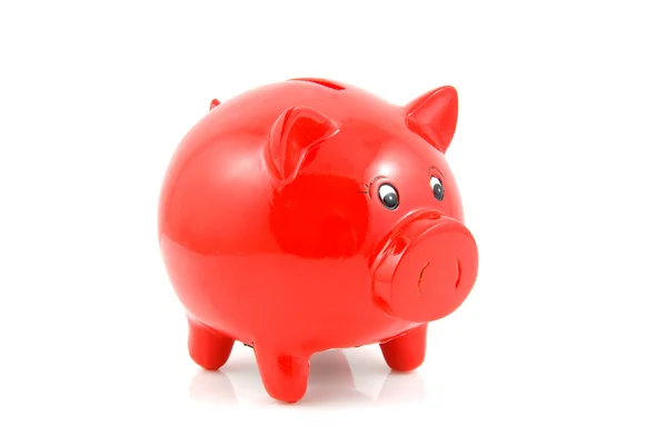 Rode piggy bank — Stockfoto