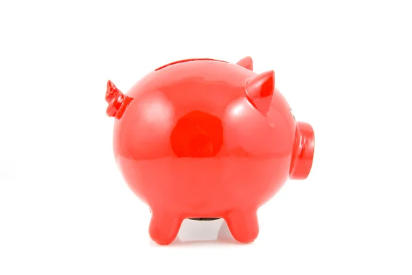 Rode piggy bank — Stockfoto