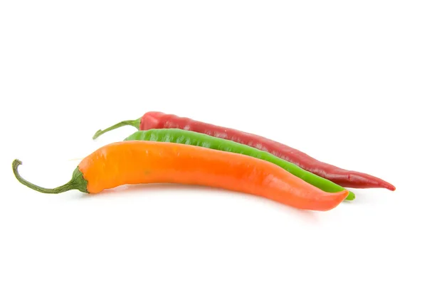 Three colored hot pepper — Stock Photo, Image