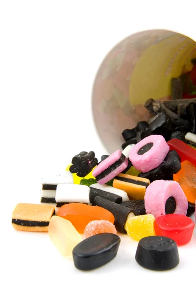 Goccia di caramelle colorate — Foto Stock