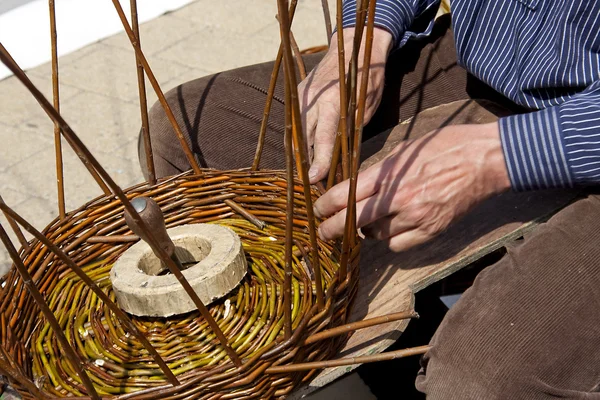 stock image Reed weaving