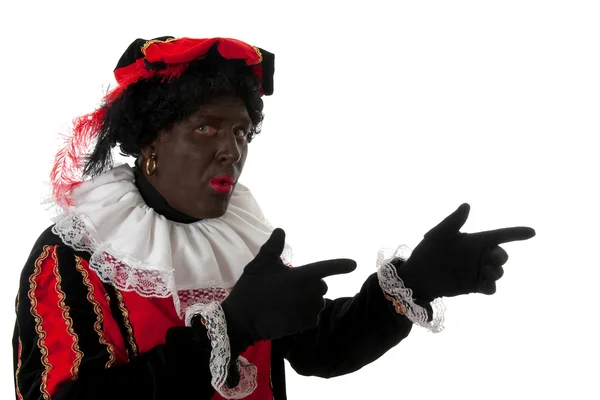 Surprised Zwarte Piet (черный Пит ) — стоковое фото