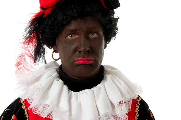 Sorgliga Zwarte Piet (svart pete) — Stockfoto