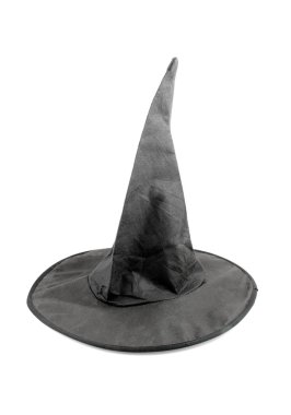 Black fabric witch hat for Halloween clipart